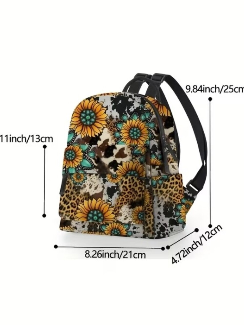 Sunflower Print Backpack - Picture 4 of 4